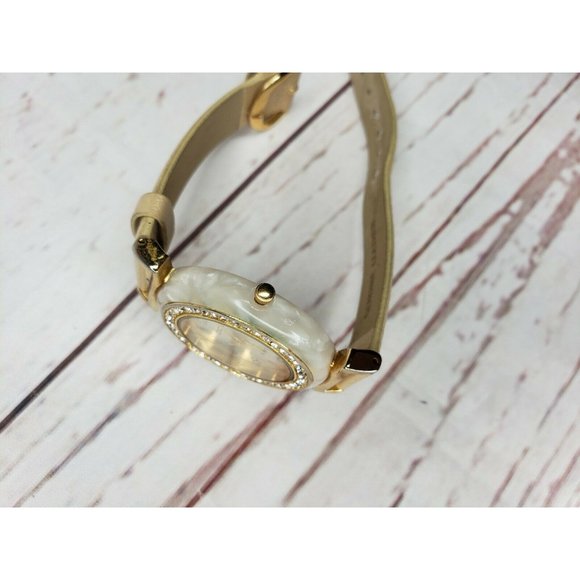 626 Chicos Genuine Leather Band Japan Movement Quartz Brown Marble Ladies Watch - Picture 5 of 12